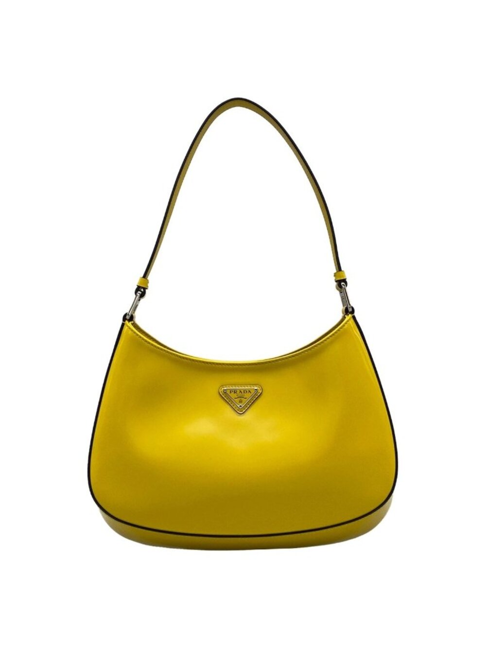 Prada Shoulder Bag Cleo Yellow Leather